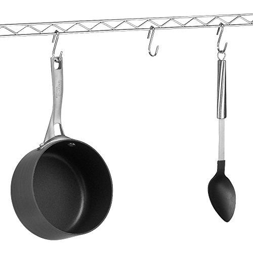 Whitmor 6054-268 - Supreme Baker's Rack with Food Safe Removable Wood Cutting Board, Chrome and Wood, 14.0" L x 36.25" W x 55.25" H (35.6 x 92.1 x 140.3 cm)