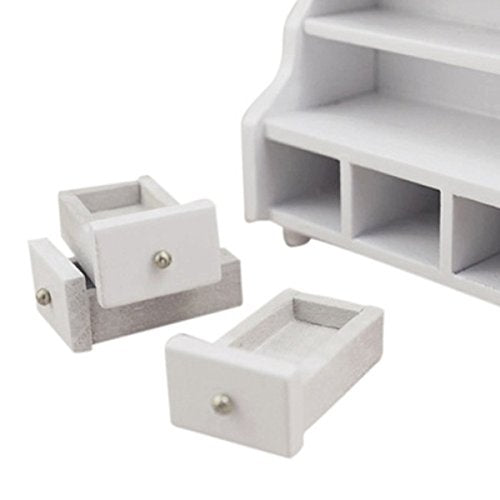 Attachtou Atractivo Gabinete De Casa De Muñecas Gabinete En Miniatura Muebles En Miniatura Inodoro Mini Cajón 1:12