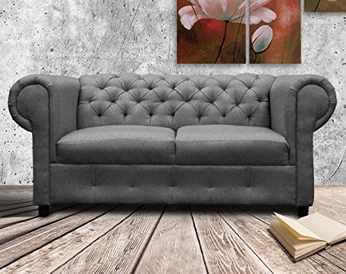 REMATES MX Sala Love Seat Luis X Lino Gris