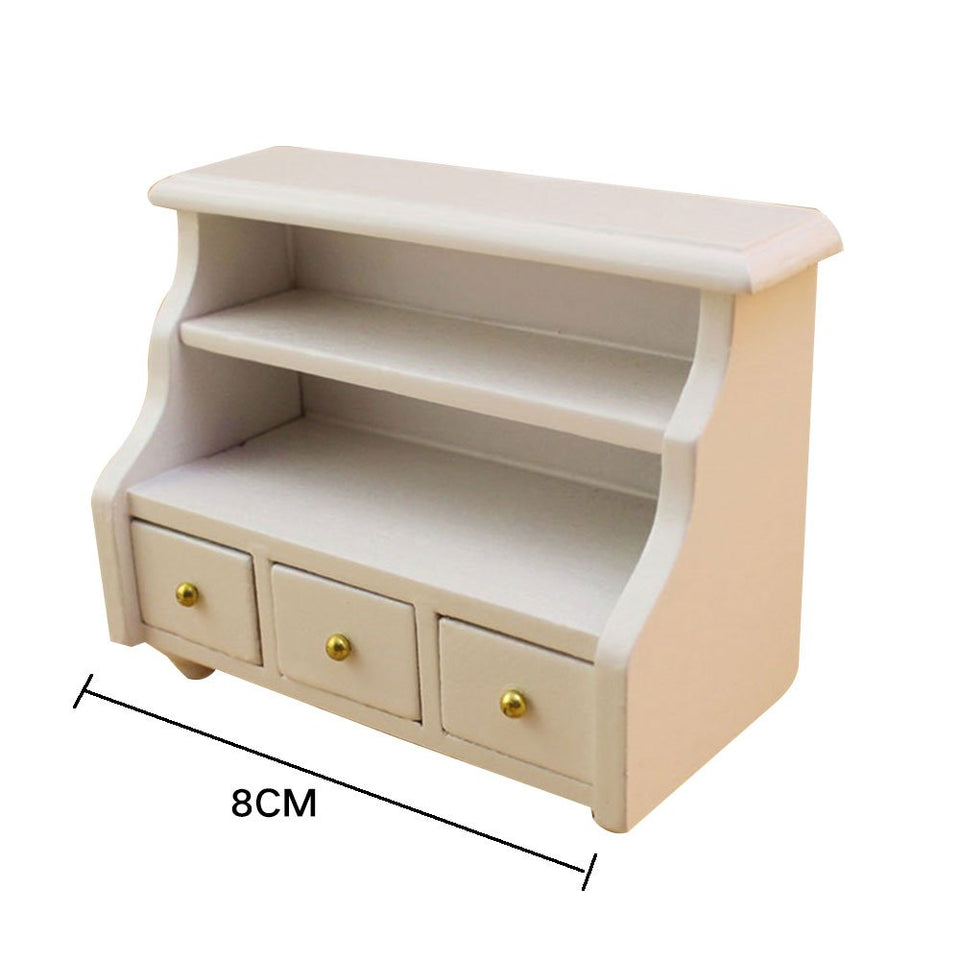 Attachtou Atractivo Gabinete De Casa De Muñecas Gabinete En Miniatura Muebles En Miniatura Inodoro Mini Cajón 1:12