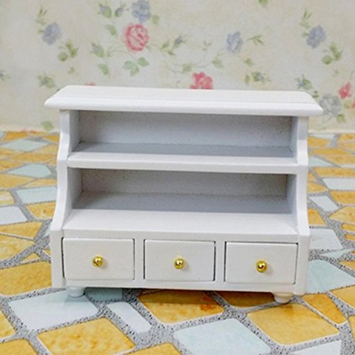 Attachtou Atractivo Gabinete De Casa De Muñecas Gabinete En Miniatura Muebles En Miniatura Inodoro Mini Cajón 1:12