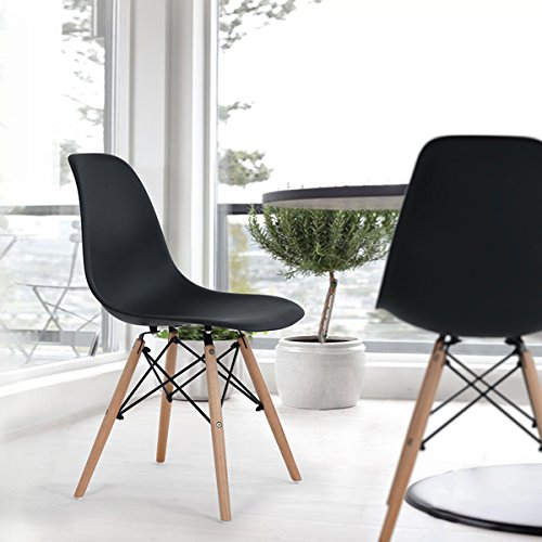 Set de 2 sillas Eames Negras para Comedor o Escritorio