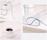 TYJY-tc Protector de mesa Mantel de plástico transparente Protector de muebles grande Mantel de vinilo impermeable con tapa de PVC para mesas de comedor rectangulares Alfombra (1.5 mm) ( Tamaño : 90*140cm )