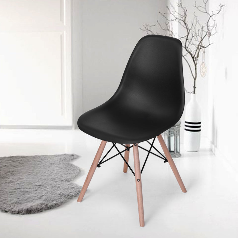 Set de 2 sillas Eames Negras para Comedor o Escritorio