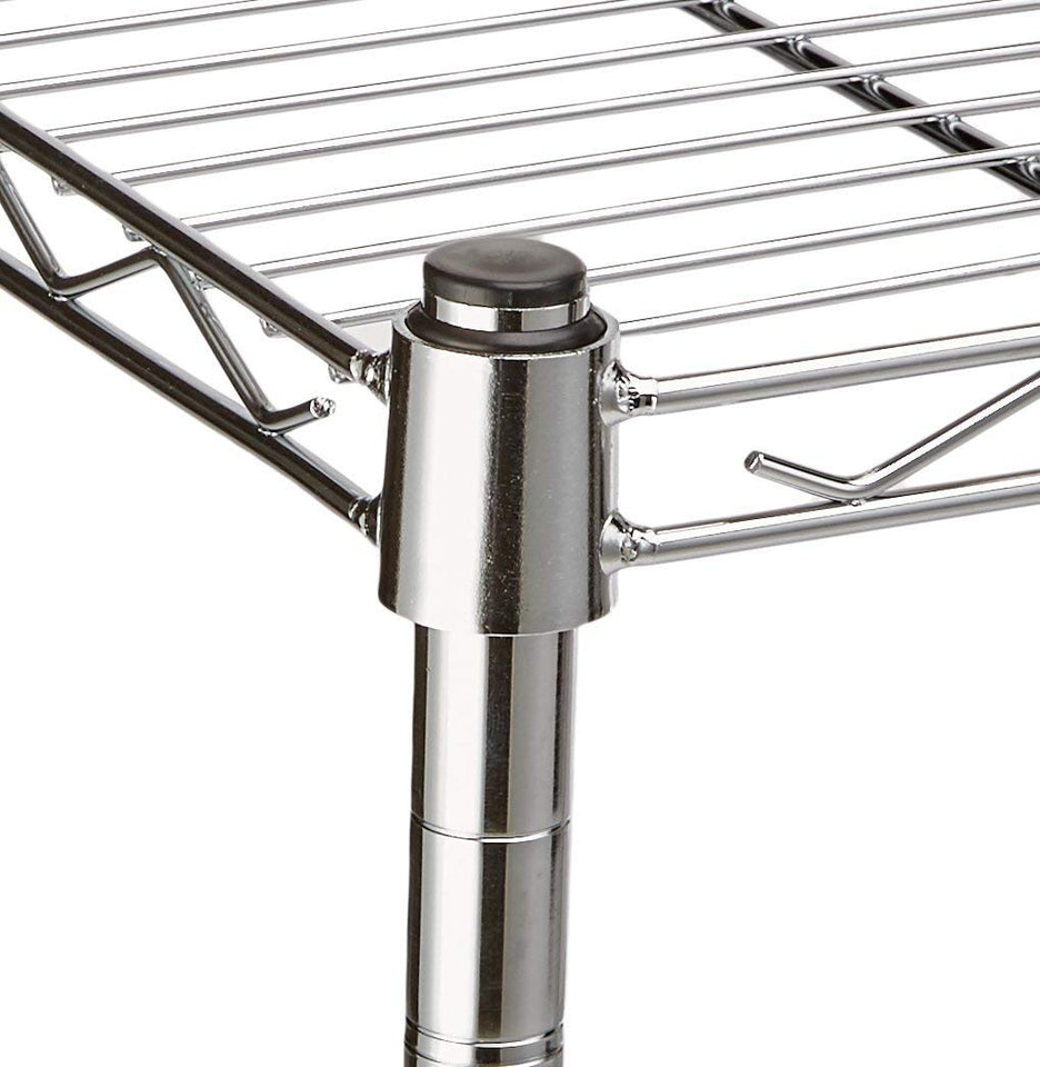 AmazonBasics 3-Shelf Shelving Unit - Chrome