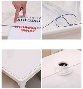 TYJY-tc Protector de mesa Mantel de plástico transparente Protector de muebles grande Mantel de vinilo impermeable con tapa de PVC para mesas de comedor rectangulares Alfombra (1.5 mm) ( Tamaño : 90*140cm )