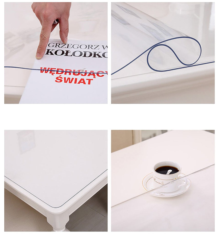TYJY-tc Protector de mesa Mantel de plástico transparente Protector de muebles grande Mantel de vinilo impermeable con tapa de PVC para mesas de comedor rectangulares Alfombra (1.5 mm) ( Tamaño : 90*140cm )