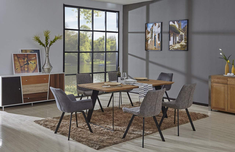 Muebles Galica Mesa Rectangular TD-1752 Chapa DE Roble