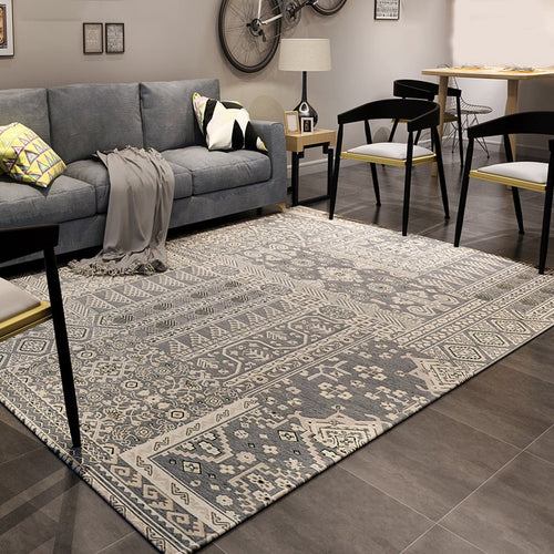 Sala de estar Mesa de café Dormitorio Dormitorio Rectangular alfombra lavable A+ ( Color : Gris , Tamaño : 140*200cm(55.11*78.74in) )