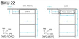 BRV BMU 22-47 Mueble Organizador de Cocina, Mueble para Armar