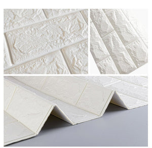 3D DIY Fondo De Pantalla De Ladrillo, Pegatinas De Pared De Patrón De Ladrillo, Papel Tapiz Autoadhesivo Para Sala De Estar Dormitorio 70 * 77Cm,10Pcs