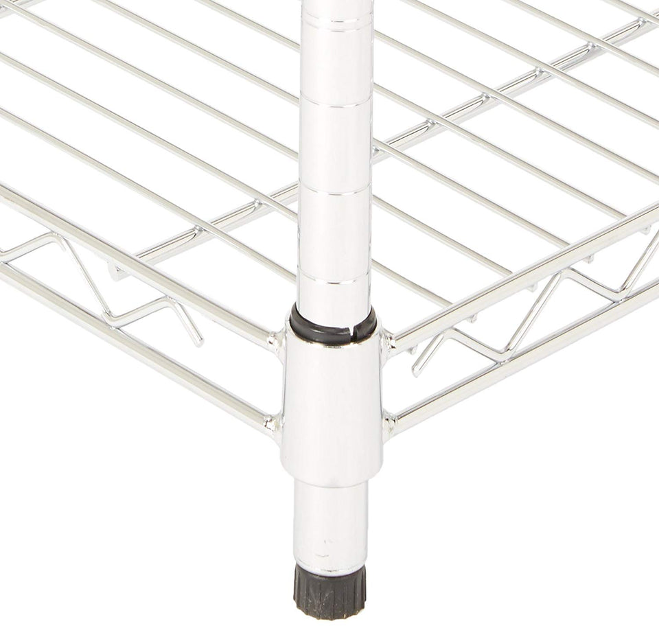 AmazonBasics 3-Shelf Shelving Unit - Chrome