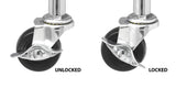 Whitmor Supreme - Carrito de Cocina (Madera y Cromo), Carro MICROONDAS, Cromado, 1
