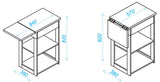 BRV BMU 22-47 Mueble Organizador de Cocina, Mueble para Armar