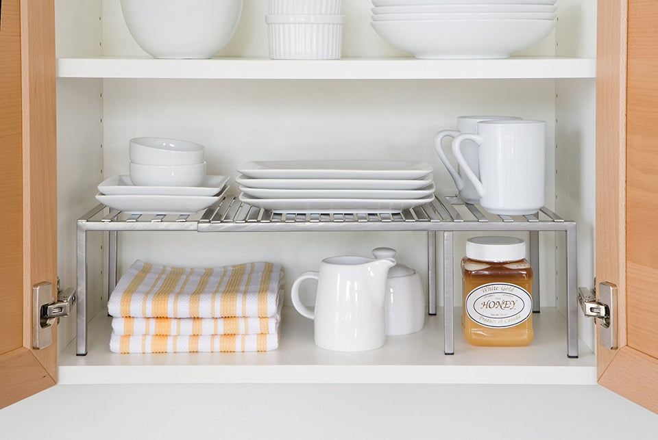 Seville Classics Expandable Kitchen Counter and Cabinet Shelf
