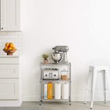 AmazonBasics 3-Shelf Shelving Unit - Chrome