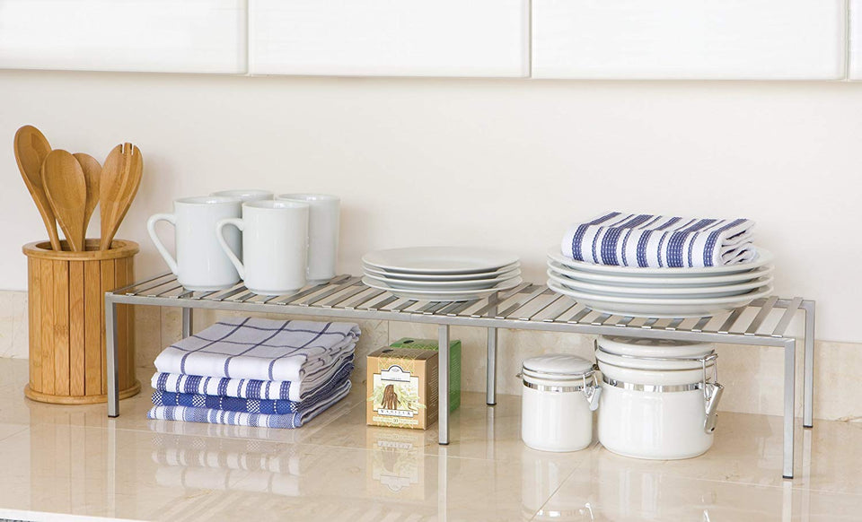 Seville Classics Expandable Kitchen Counter and Cabinet Shelf