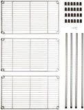 AmazonBasics 3-Shelf Shelving Unit - Chrome