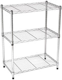 AmazonBasics 3-Shelf Shelving Unit - Chrome